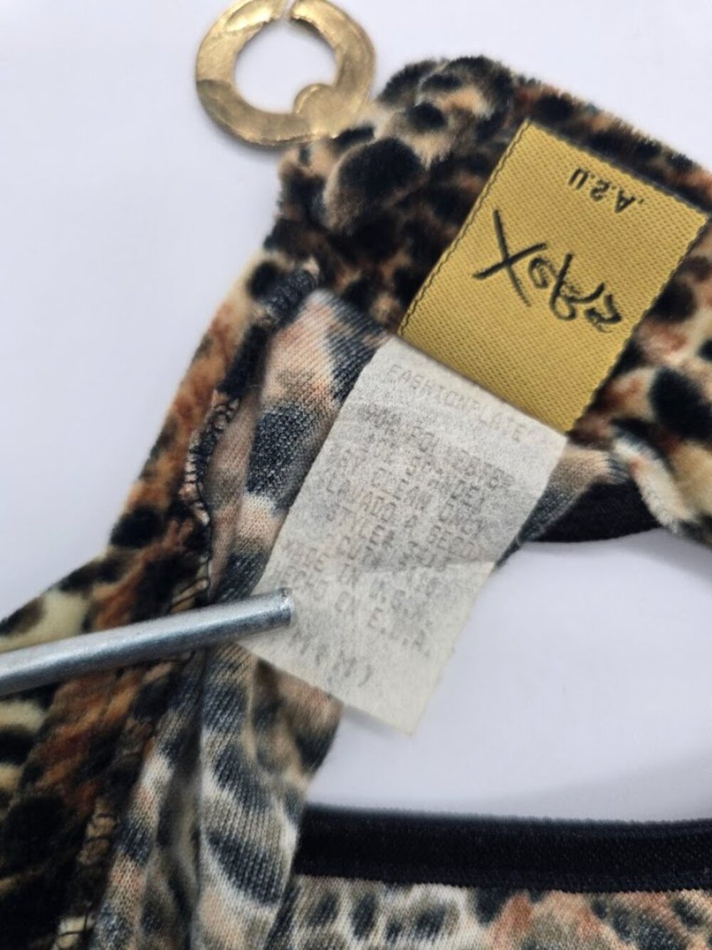 Leopard Cutout Bodycon Midi Dress Open Back M - Picture 6 of 12